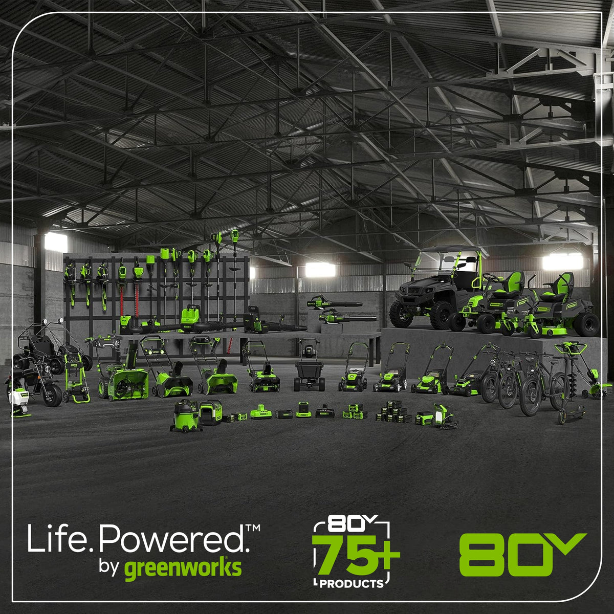 80V All-Terrain 2-Seat Electric Youth Go-Kart: (2) 8Ah Batteries and Dual-Port Charger