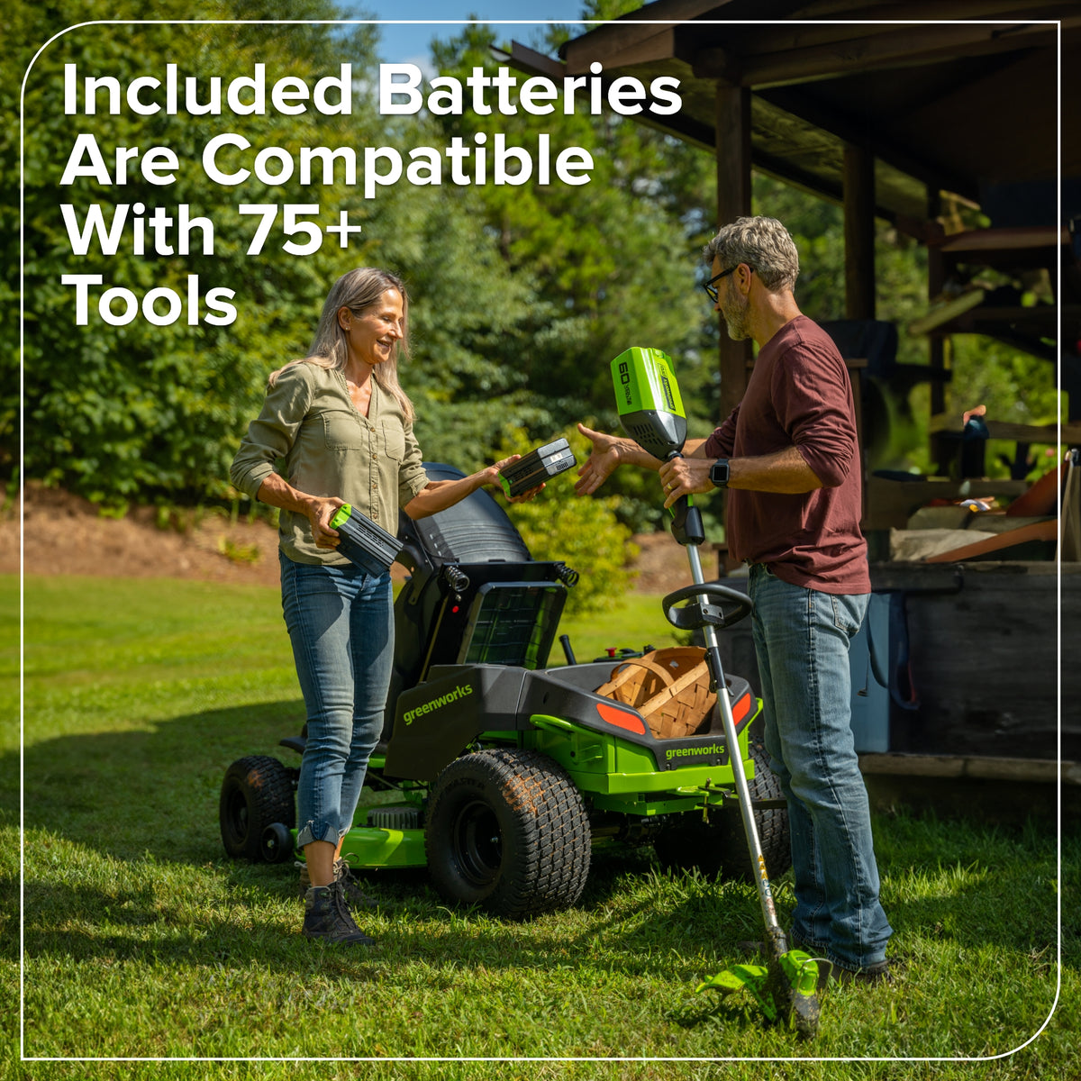 60V 42" Cordless Battery CrossoverT Riding Lawn Mower, (4) 8.0 Ah Batteries and 600W Wall Charger, CRT4262
