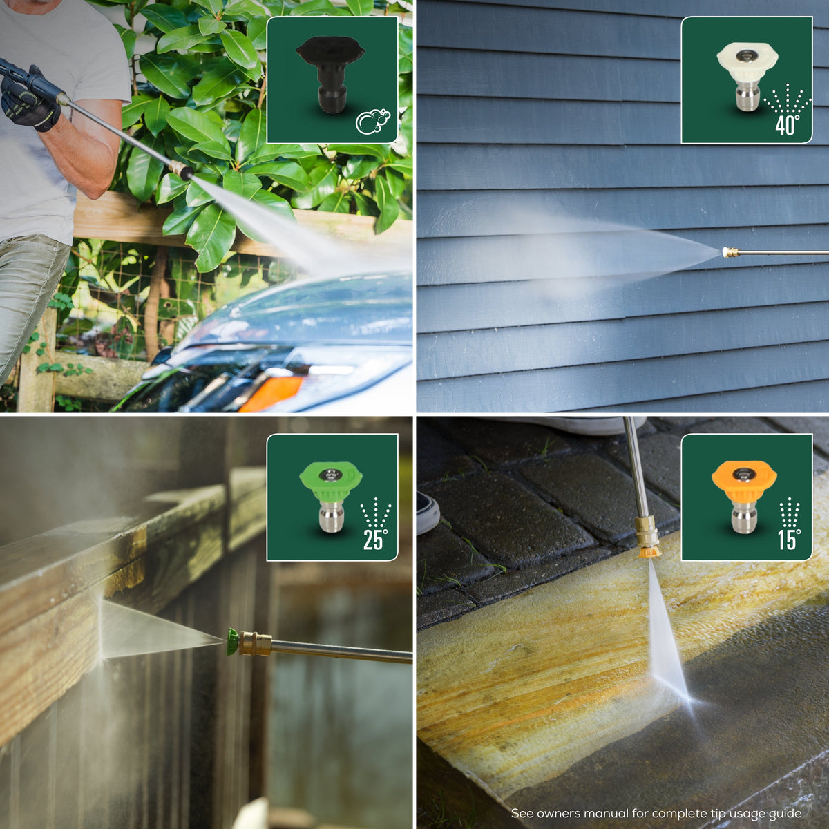 3000 PSI Pressure Washer, 15" Surface Cleaner and Extension Combo Kit
