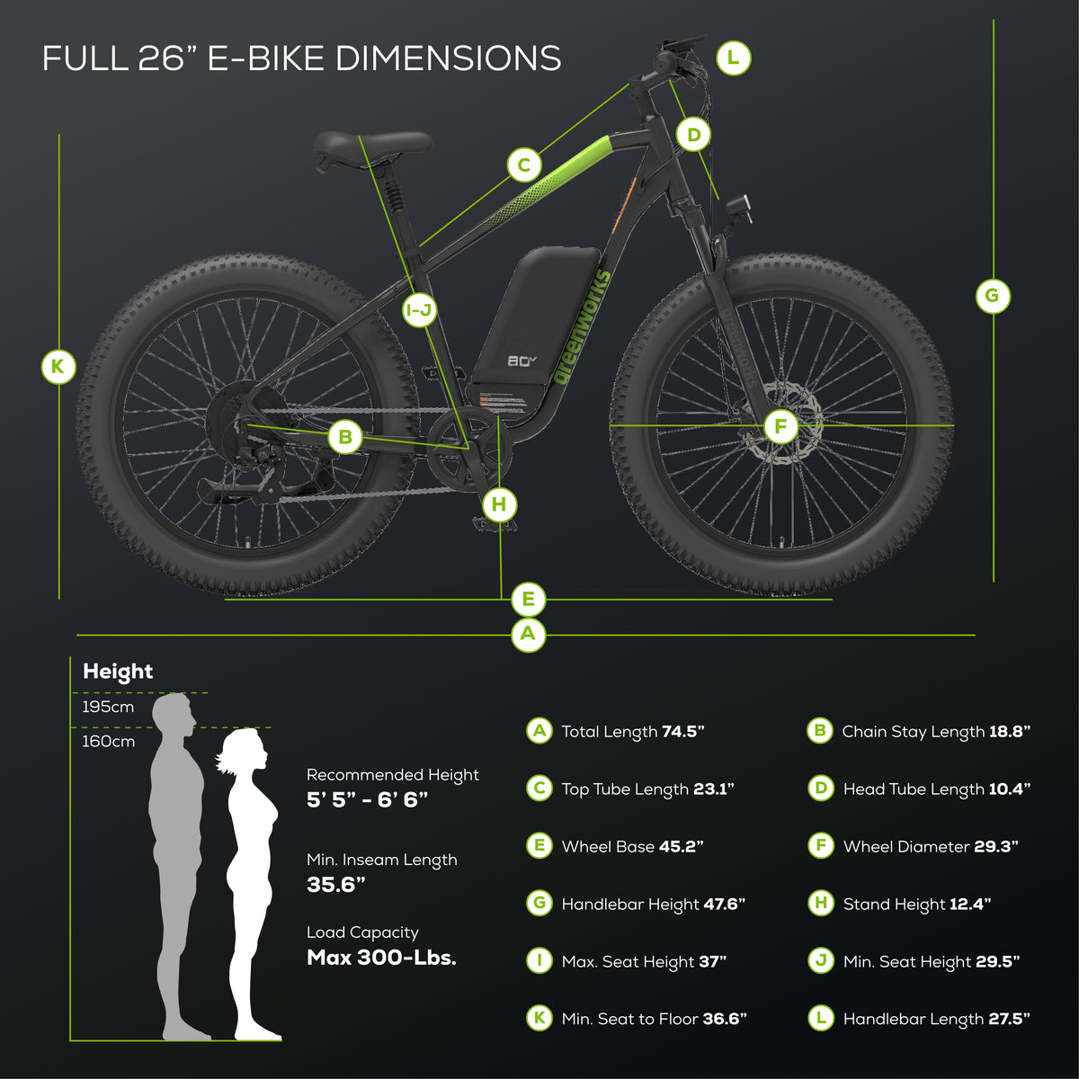 60V VENTURE Series 26" Fat Tire Electric Mountain Bike, 5Ah Battery and Charger