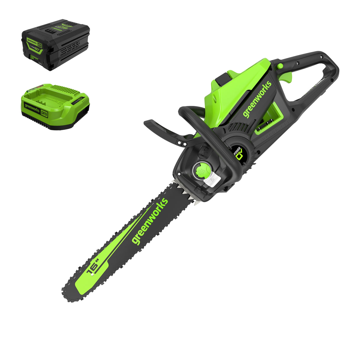 60V 16" Cordless Battery 2.0kW Chainsaw w/ 2.5Ah Battery & Charger