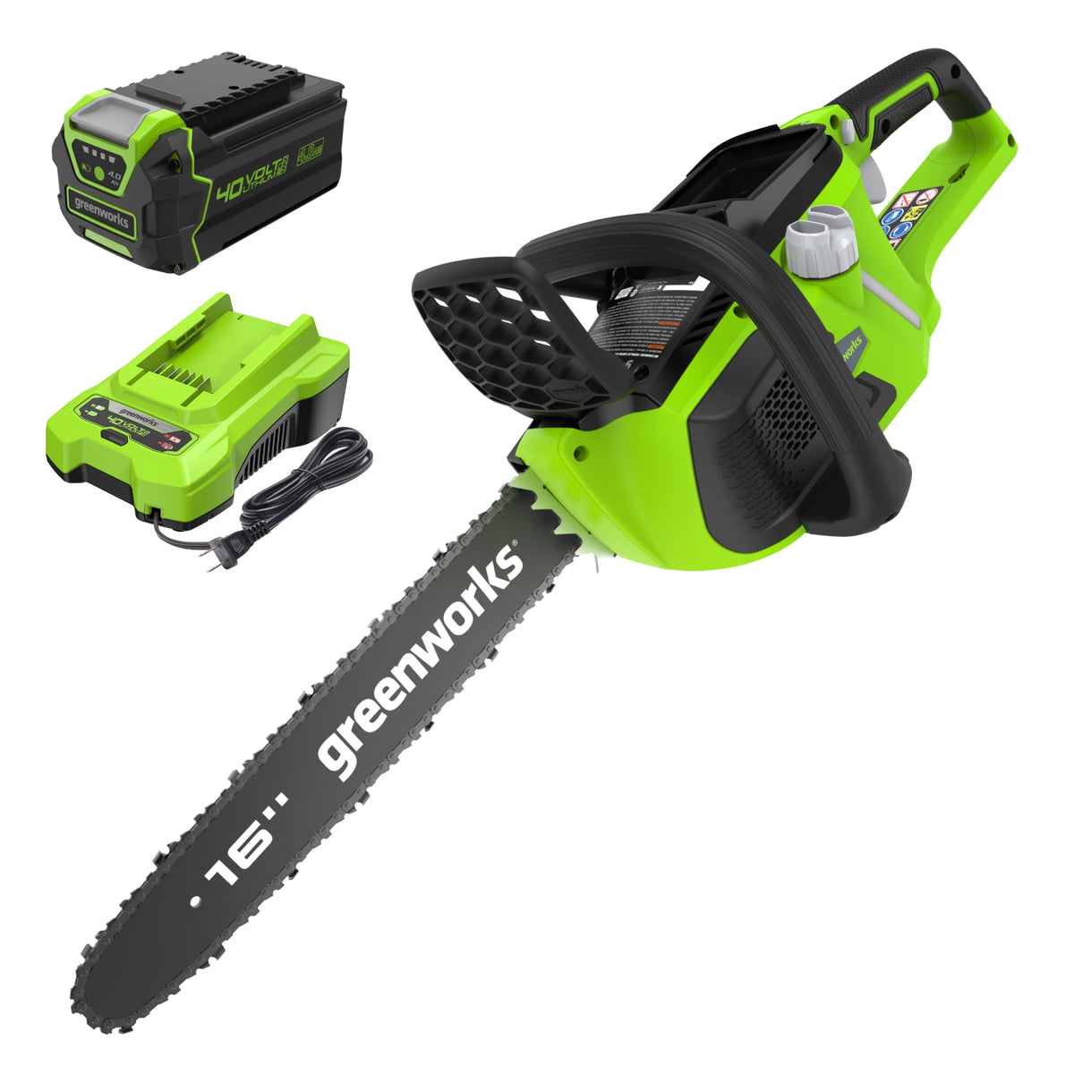 40V 16" Brushless Cordless Chainsaw w/ 4.0Ah Battery & Charger