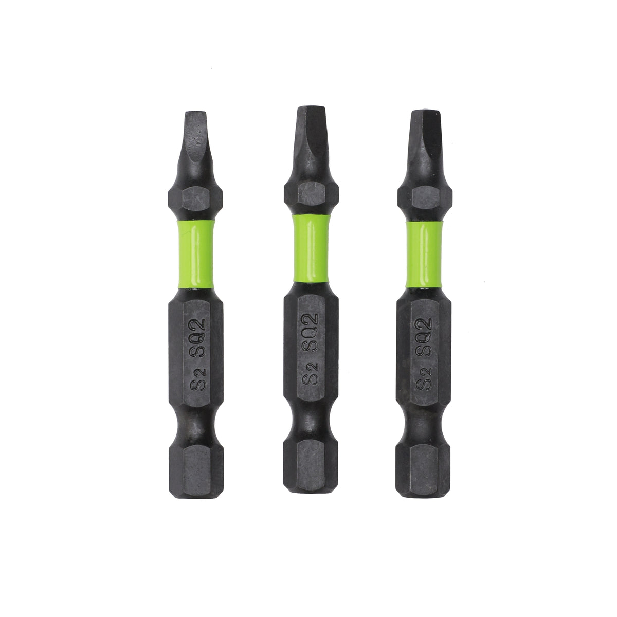 Pro 3-PC S2 2” Impact Rated Bits - Square (#2)