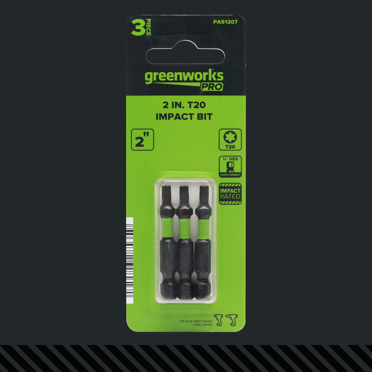 Pro 3-PC S2 2” Impact Rated Bits