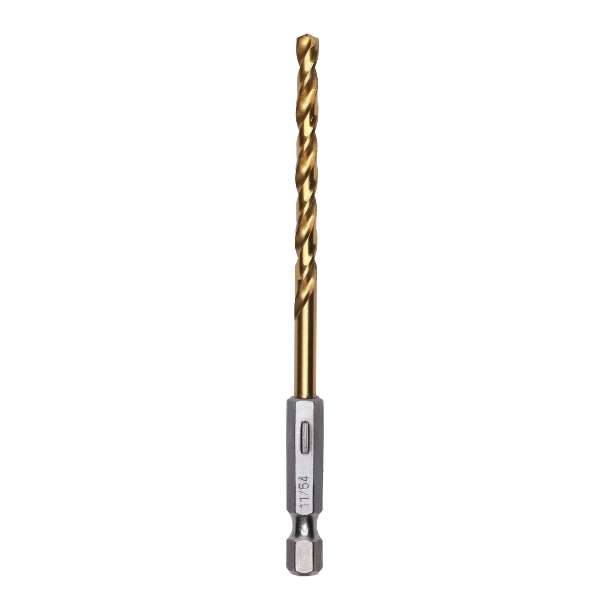Half Ground 11/64-inch Hex Shank Titanium Drill Bit Set