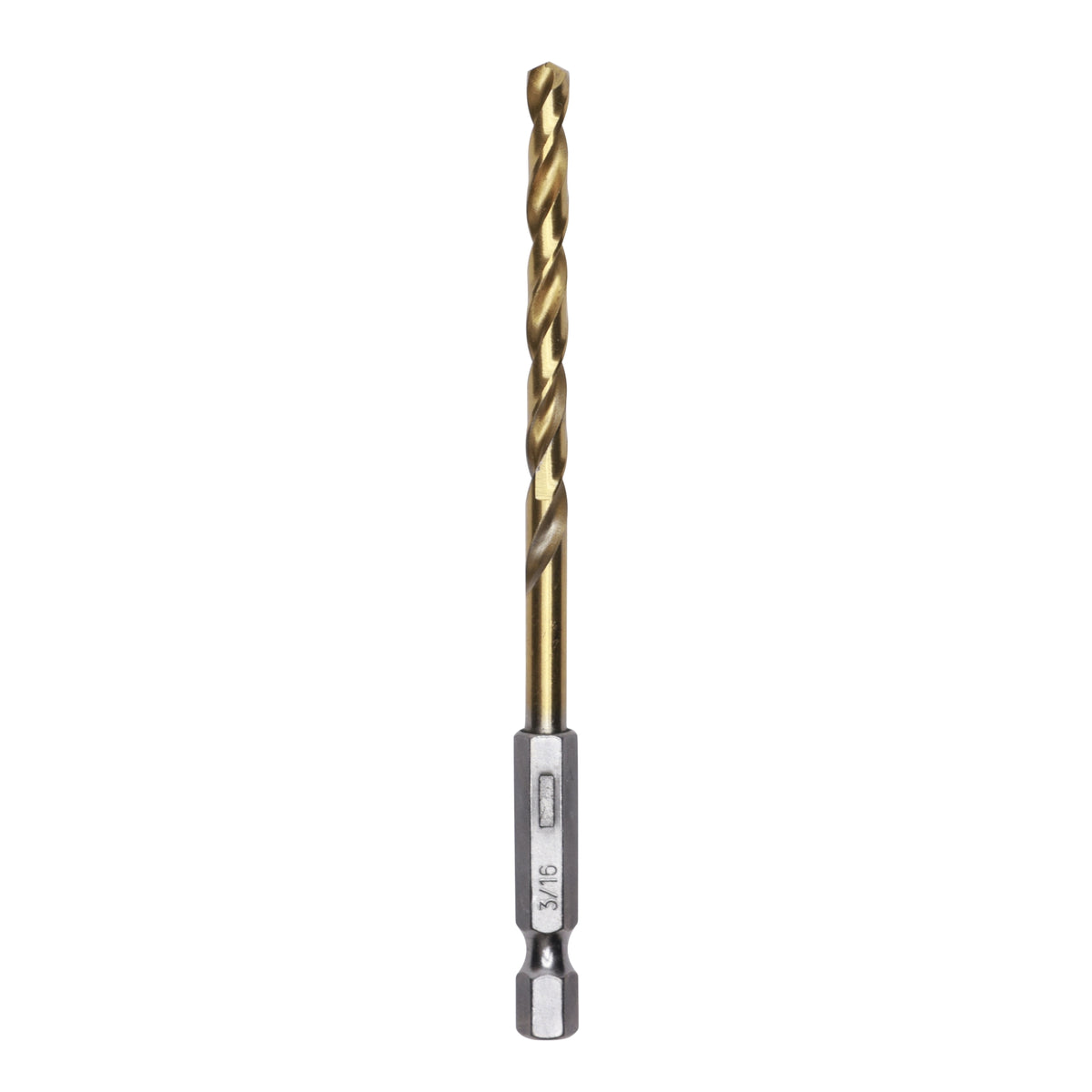 Half Ground 3/16-inch Hex Shank Titanium Drill Bit Set