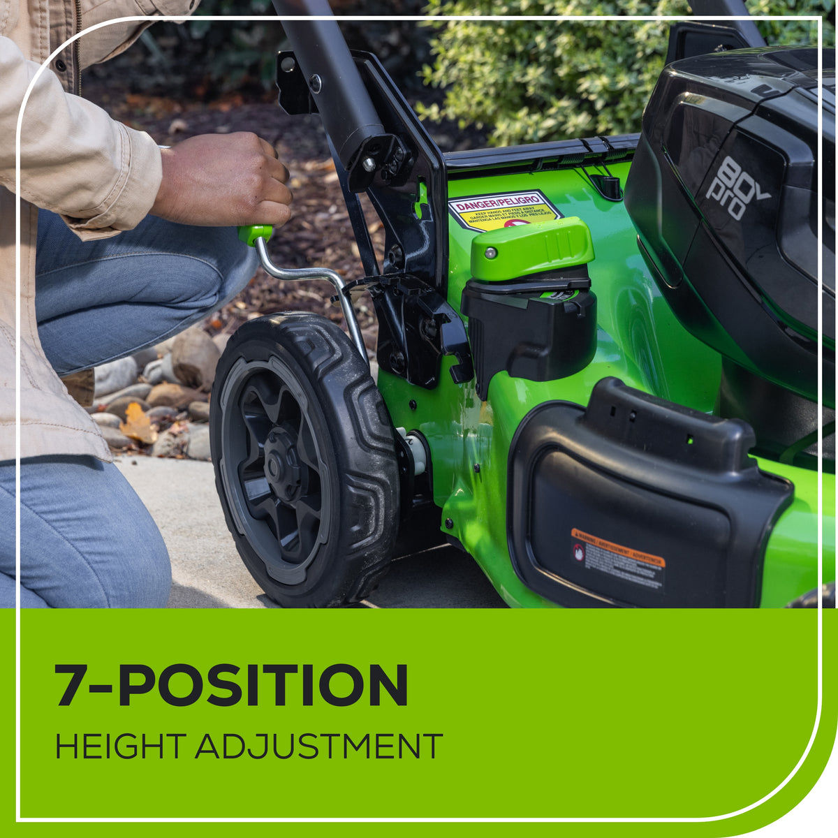 80V 22" Cordless Battery Dual Blade Self-Propelled Lawn Mower: (2) 4.0 Ah Batteries and Rapid Charger, LM2208S
