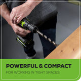 24V Brushless 1/2" 310 in/lbs Drill Kit: (2) 2Ah Batteries and Charger, 8-piece Bit Set and Tool Bag Included