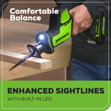 24V 1" One-Handed Compact Reciprocating Saw (Tool Only)
