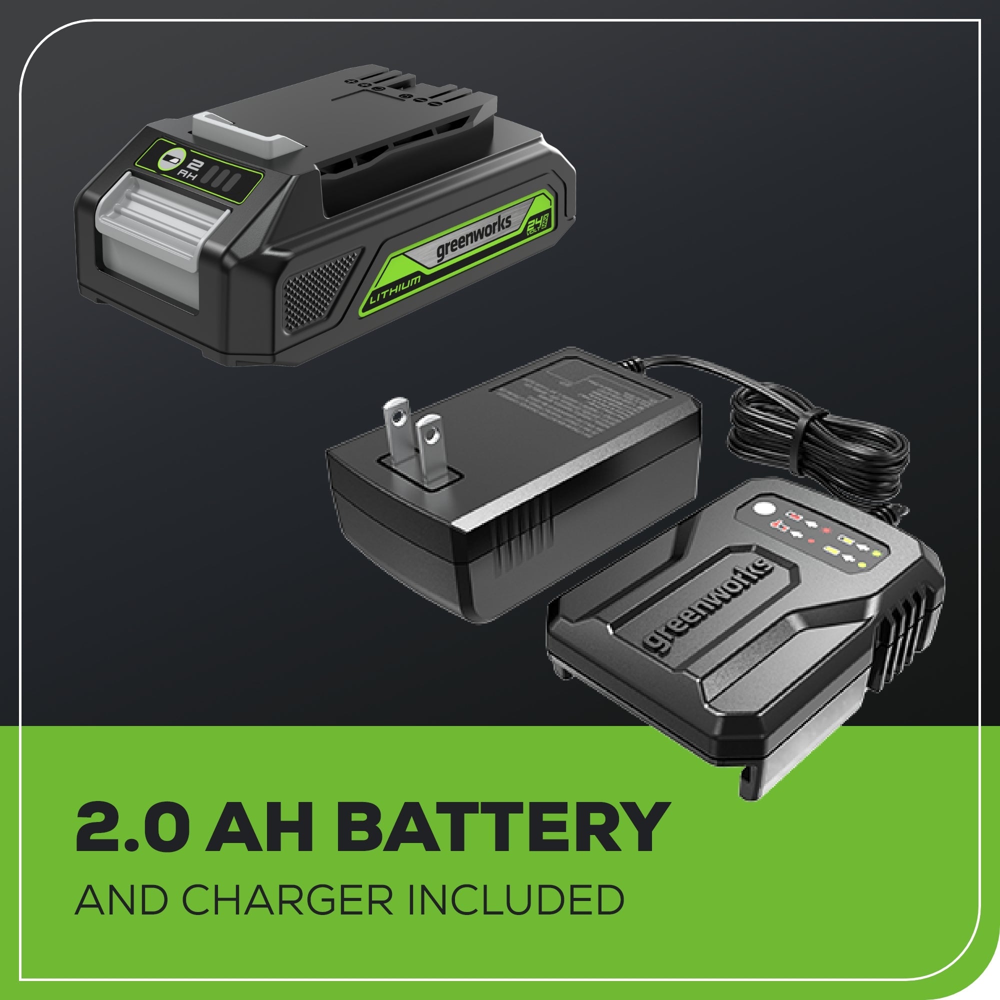 24V 1" One-Handed Compact Reciprocating Saw: 2.0 Ah Battery and Charger