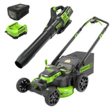 80V 25" Cordless Battery Dual Blade Self-Propelled Mower 2PC Combo Kit, (1) 4.0 Ah Battery and (1) Rapid Charger