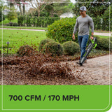 80V 21" Cordless Battery 4-in-1 Push Lawn Mower and 700CFM Blower Combo Kit: 5.0 Ah Battery and 6A Charger
