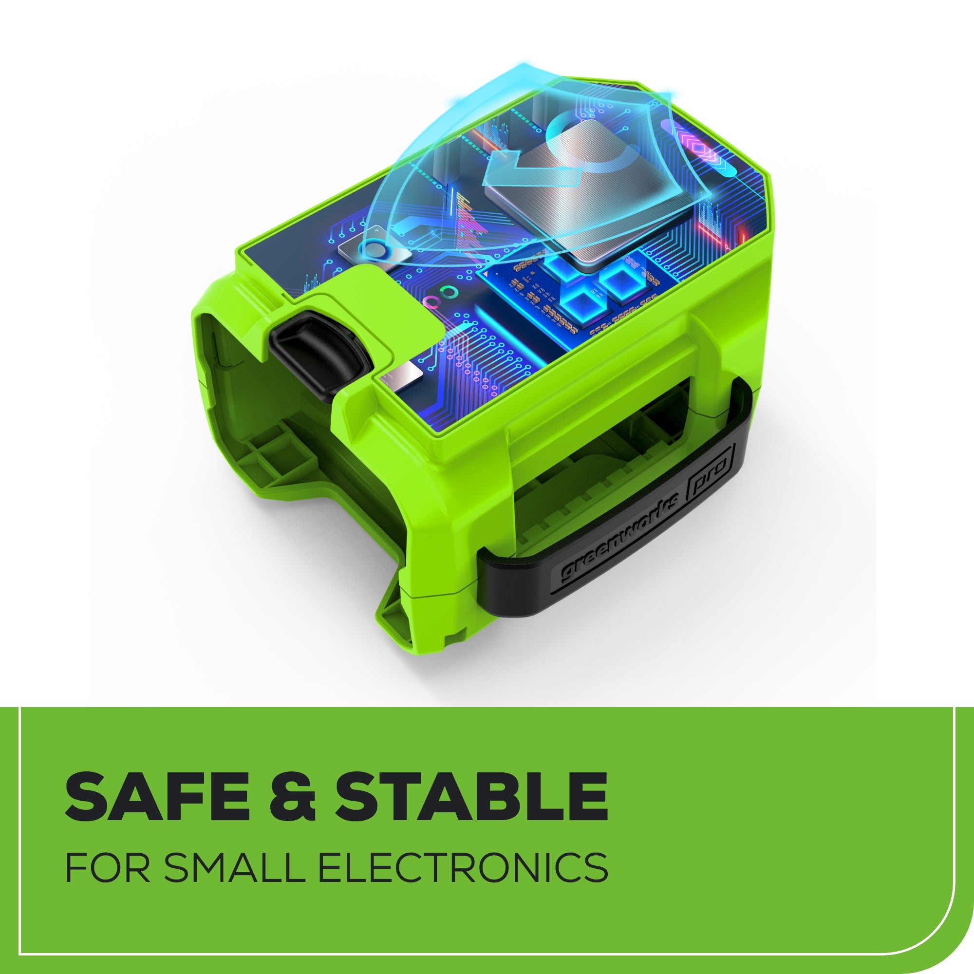 60V Cordless Battery 300 Watt Power Inverter: 2.5 Ah Battery and Charger
