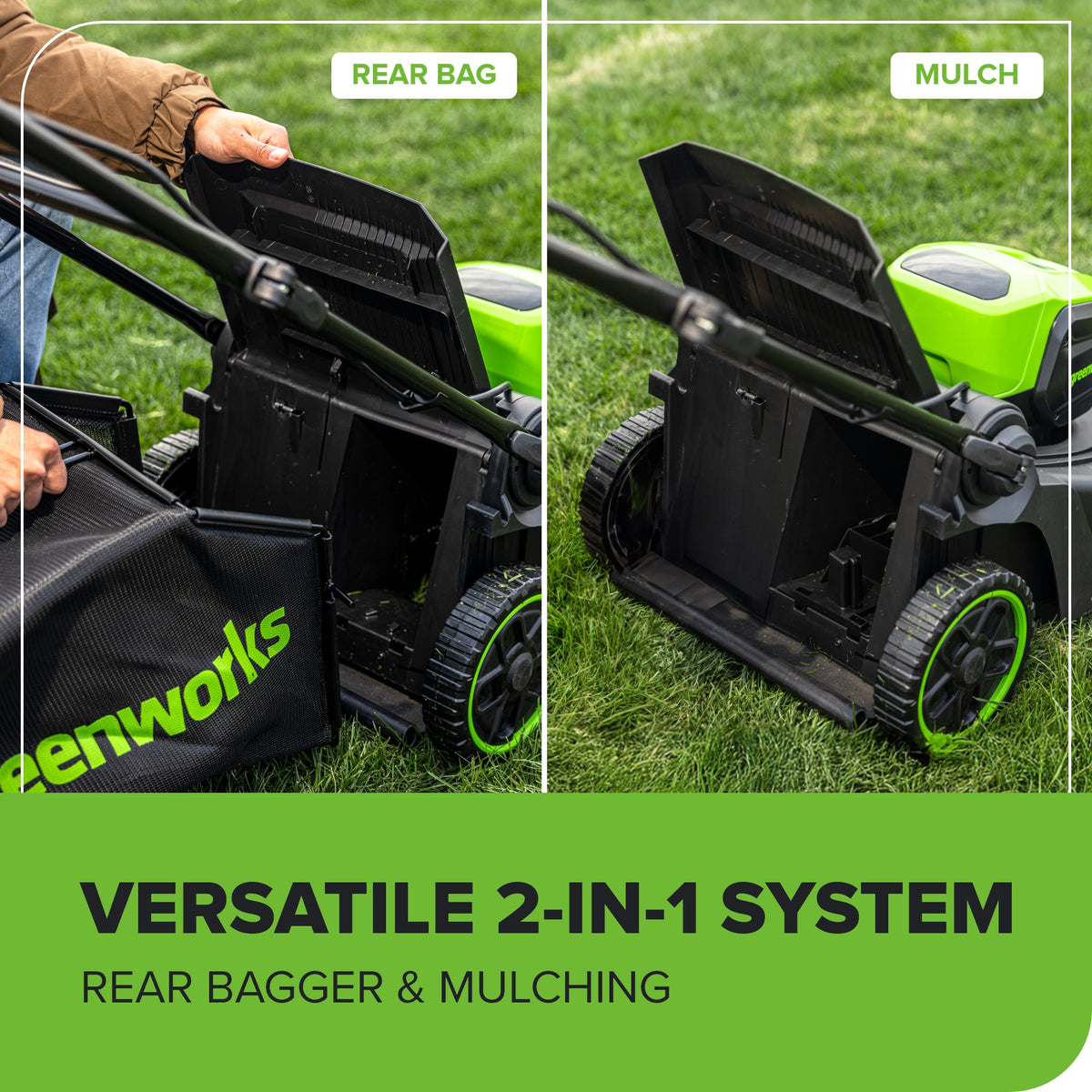 60V 17" Cordless Battery Push Lawn Mower and 610 CFM Jet Blower Combo Kit: 4.0 Ah Battery and Charger