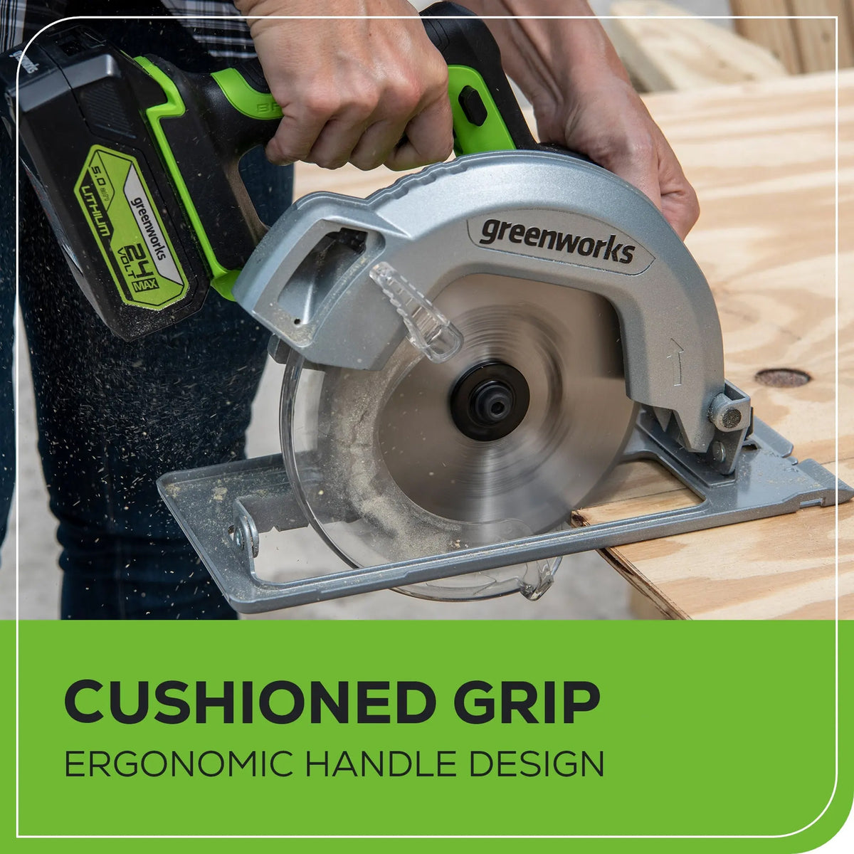 OPEN BOX 24V Circular Saw 7-1/4", Saw Blade and Dust Connector Kit: 4.0 Ah Battery and Charger