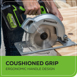 24V Brushless 1/2" Drill and 7-1/4'' Circular Saw Combo Kit: (2) 2.0 Ah Batteries and Charger