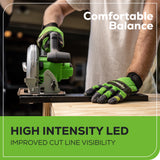 OPEN BOX 24V Circular Saw 7-1/4", Saw Blade and Dust Connector Kit: 4.0 Ah Battery and Charger