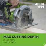 OPEN BOX 24V Circular Saw 7-1/4", Saw Blade and Dust Connector Kit: 4.0 Ah Battery and Charger
