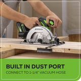 24V 6.5" Cordless Battery Brushless Circular Saw (Tool Only)