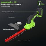 24V Shear Shrubber, 1.5Ah USB Battery and 0.5A Charger