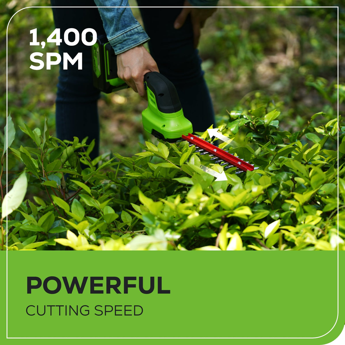 24V Shear Shrubber, 1.5Ah USB Battery and 0.5A Charger