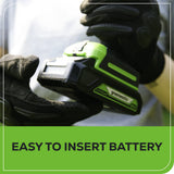 24V Shear Shrubber, 1.5Ah USB Battery and 0.5A Charger