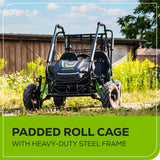 80V STEALTH Series All-Terrain 2-Seat Electric Youth Go-Kart: (2) 8.0 Ah Batteries and Dual-Port Charger