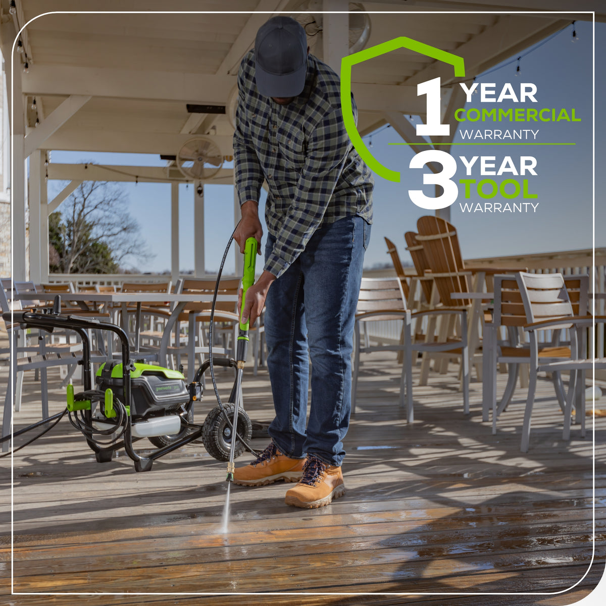 3100 PSI 2.1 GPM Cold Water Electric Pressure Washer
