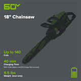 60V 18" Cordless Battery 2.0 kW Chainsaw (Tool Only)