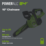 24V 10" Cordless Battery Chainsaw (Tool Only)