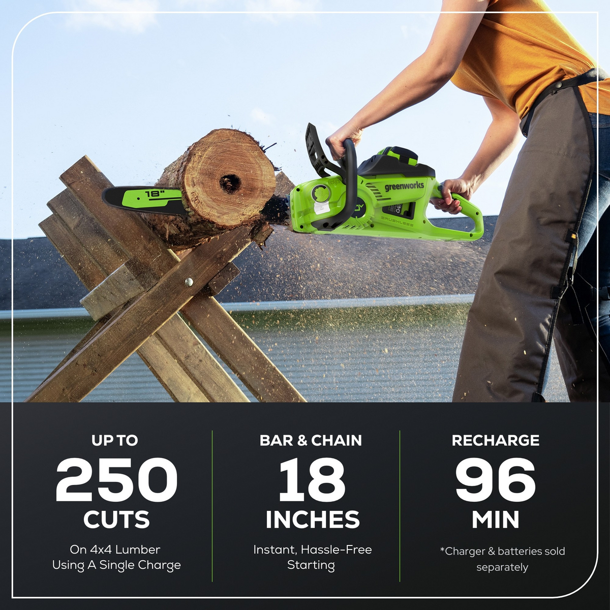 40V 18" Cordless Battery BL Chainsaw (Tool Only)