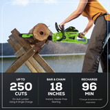40V 18" Cordless Battery BL Chainsaw (Tool Only)