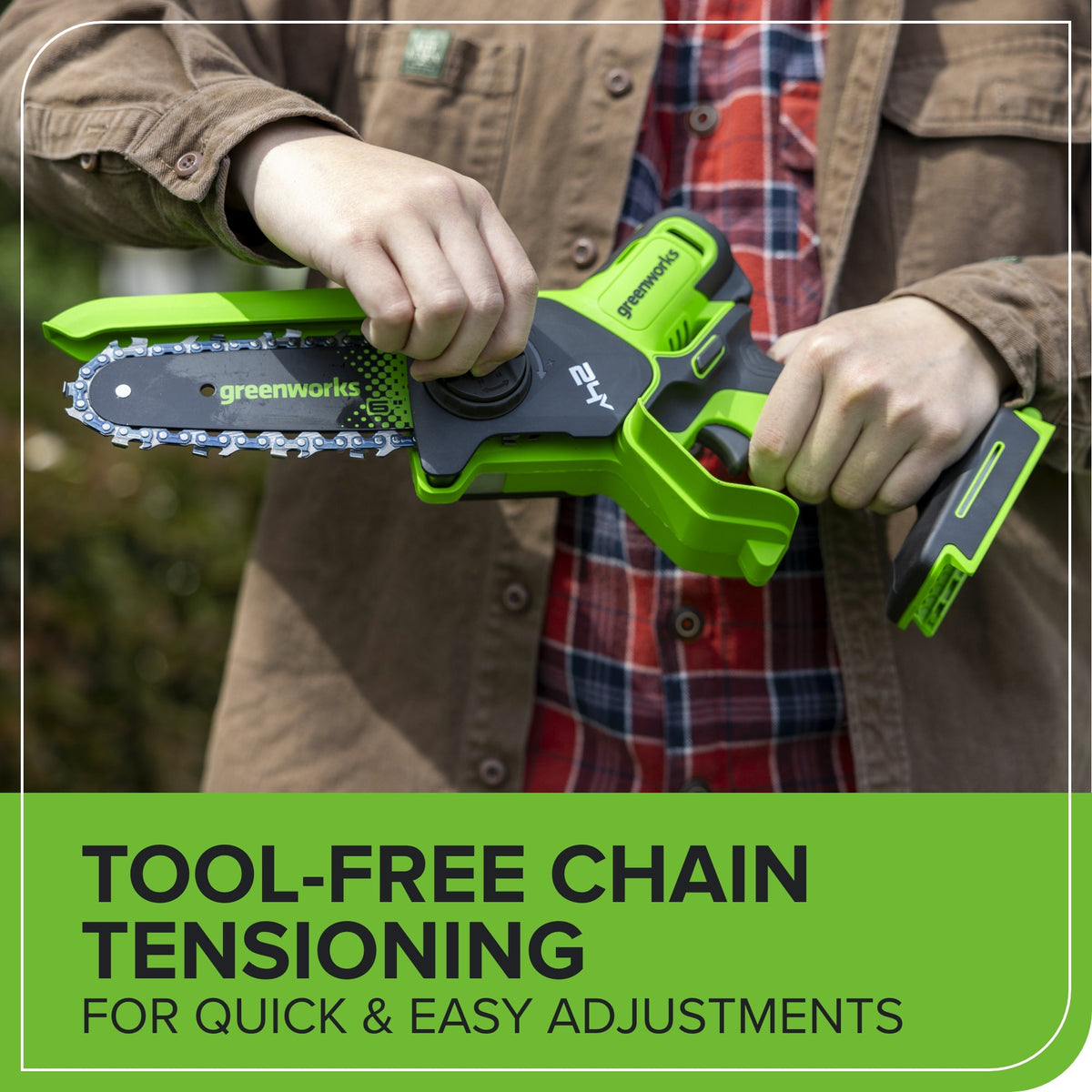 24V 6" Gen 2 Cordless Battery Brushless Pruner Saw: 2.0 Ah Battery and 2A Charger