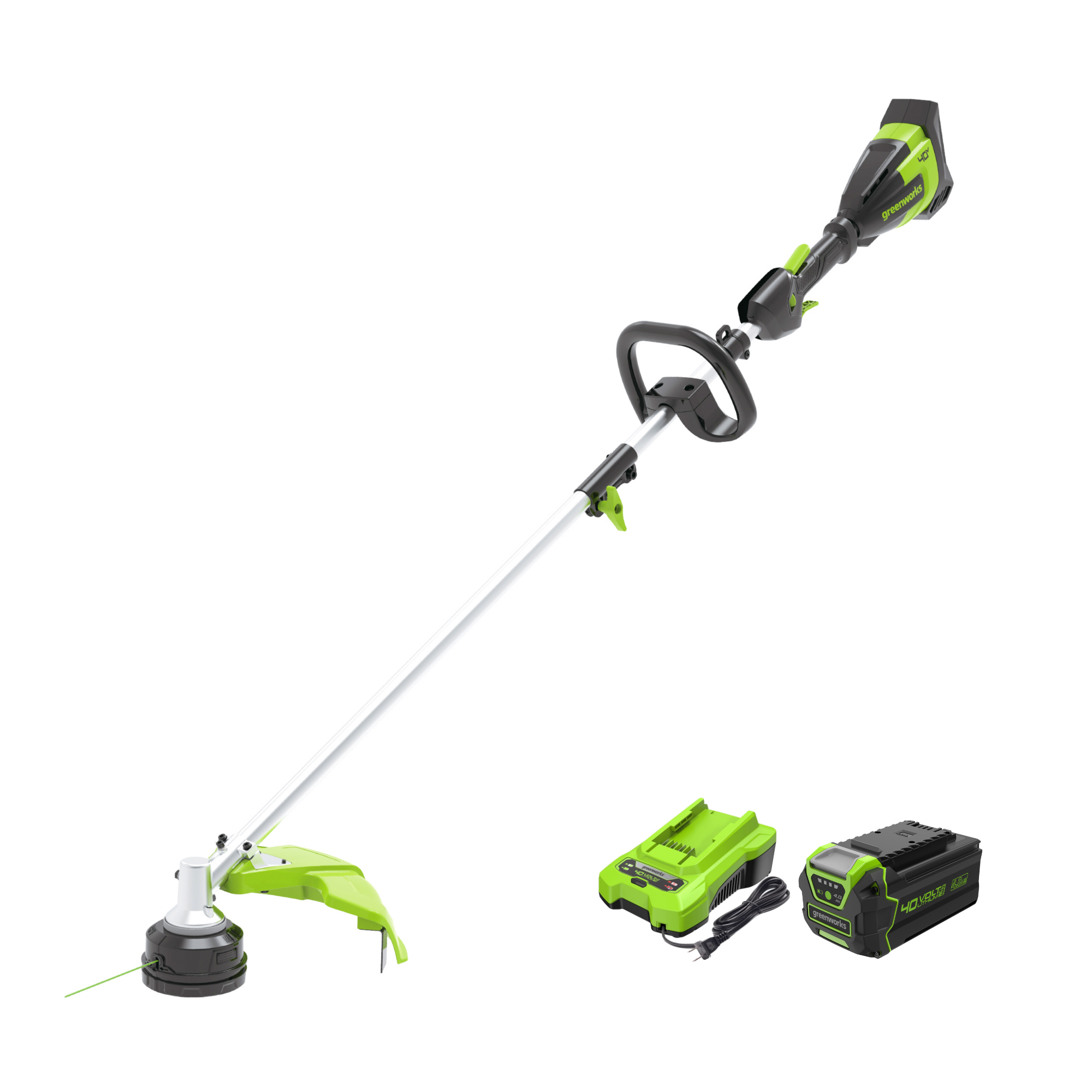 40V 16" Cordless Battery Brushless String Trimmer (Attachment Capable): 4.0 Ah Battery and Charger