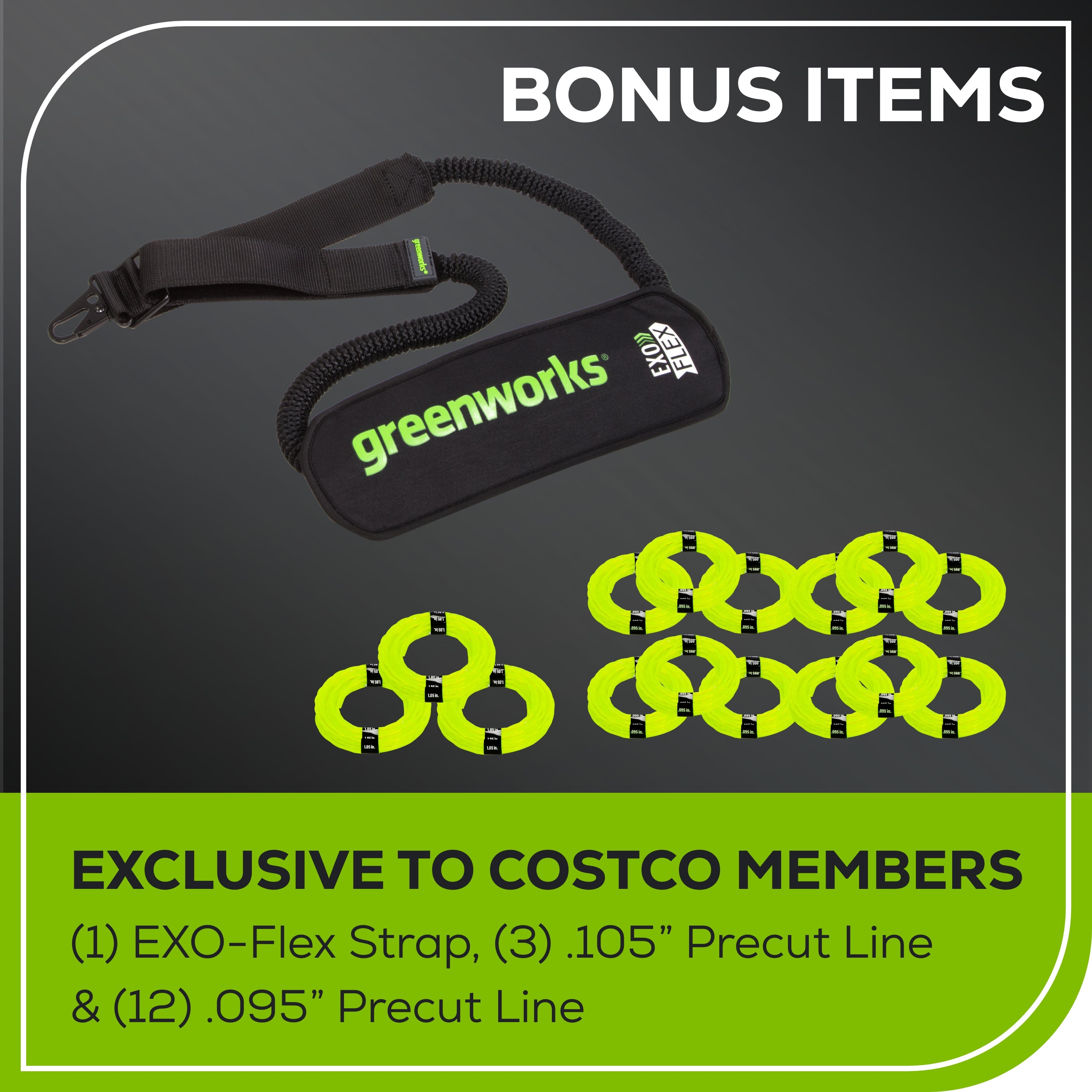 OPEN BOX 80V 17" Brushless String Trimmer Shoulder Strap, Precut Line included: 2.0 Ah Battery and Charger