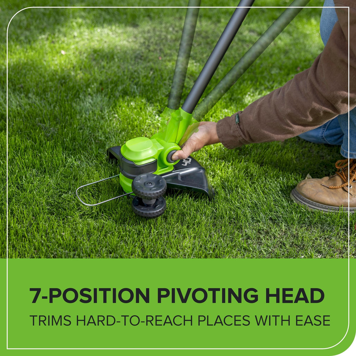 40V 13" Cordless Battery String Trimmer / Edger, 20PC Blades, (1)2.0 Ah Battery and (1)2A Charger
