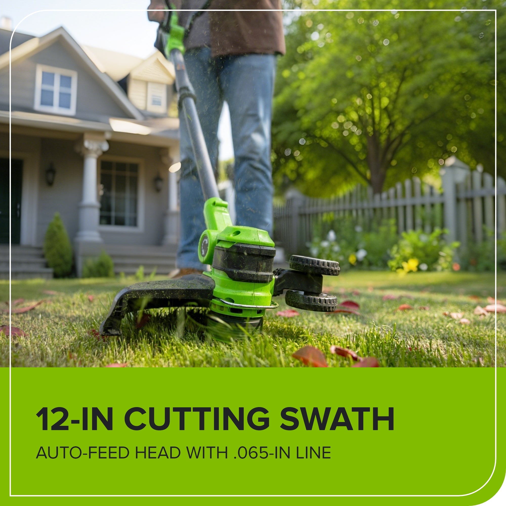 24V 12" Cordless Battery String Trimmer/Edger(Tool Only)