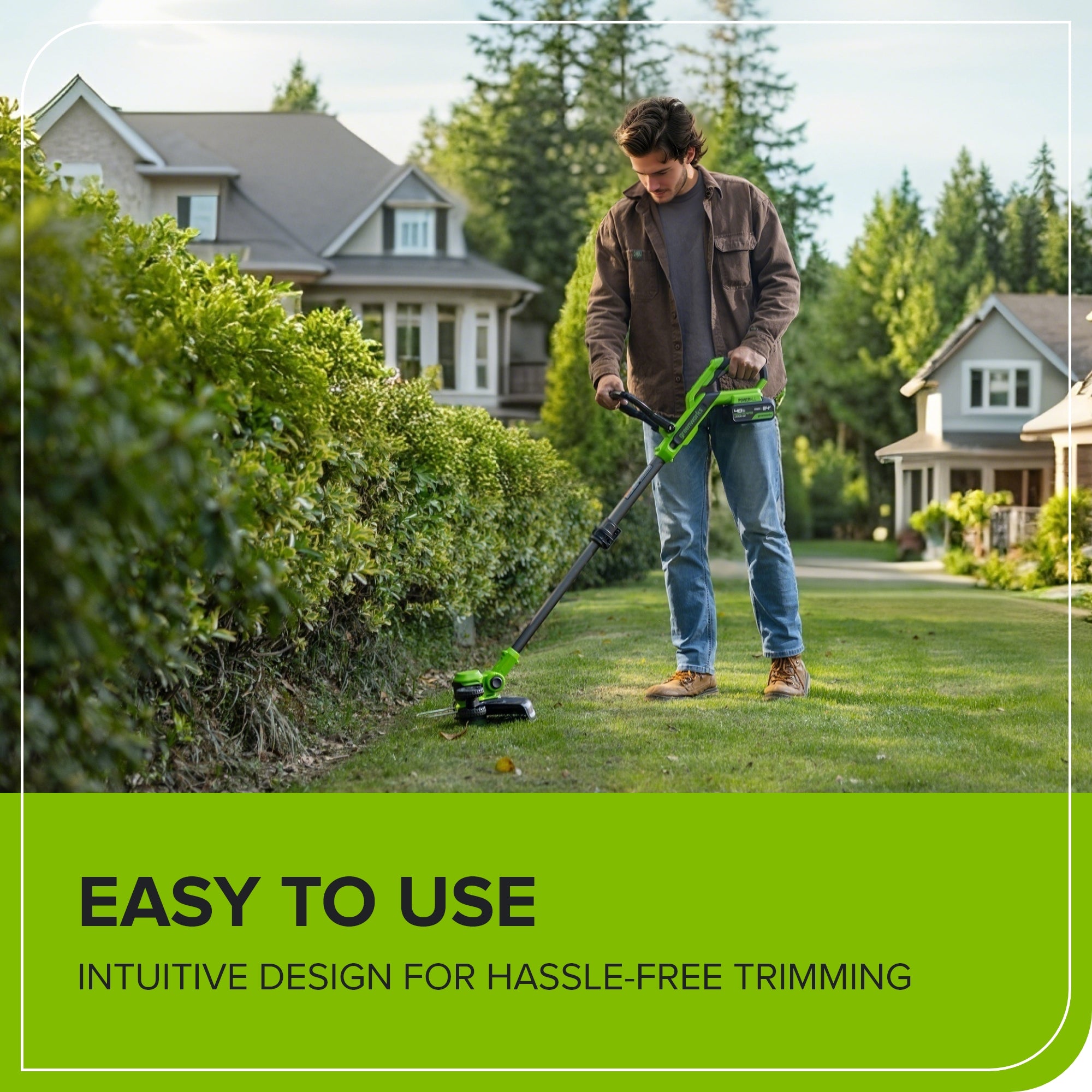24V 12" Cordless Battery String Trimmer/Edger(Tool Only)