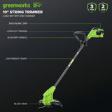 24V 10" Cordless Battery Blade-Head String Trimmer: (1) 2.0 Ah Battery, (1) 0.5A Charger, (20) Plastic Blade