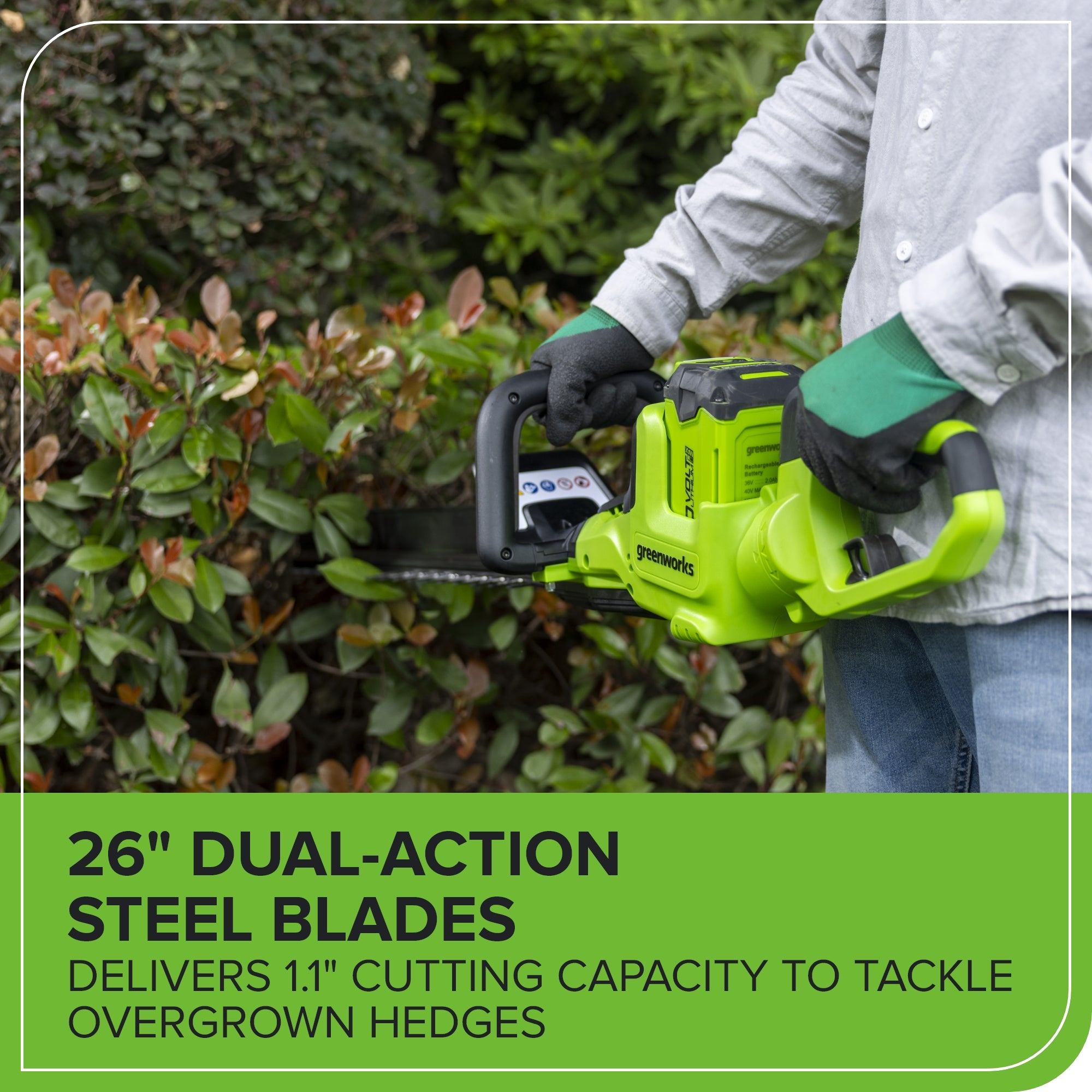 40V 26" Cordless Battery Hedge Trimmer (Tool Only)
