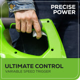 OPEN BOX 24V Cordless 330 CFM Axial Blower: 2.0 Ah Battery and Charger