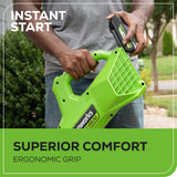 48V (24V x 2) 20" Cordless Battery Push Mower 3PC Combo Kit: (2) 4.0 Ah USB Batteries,(1) 2.0 Ah Battery,(1) Dual-Port Rapid Charger and (1) Charger