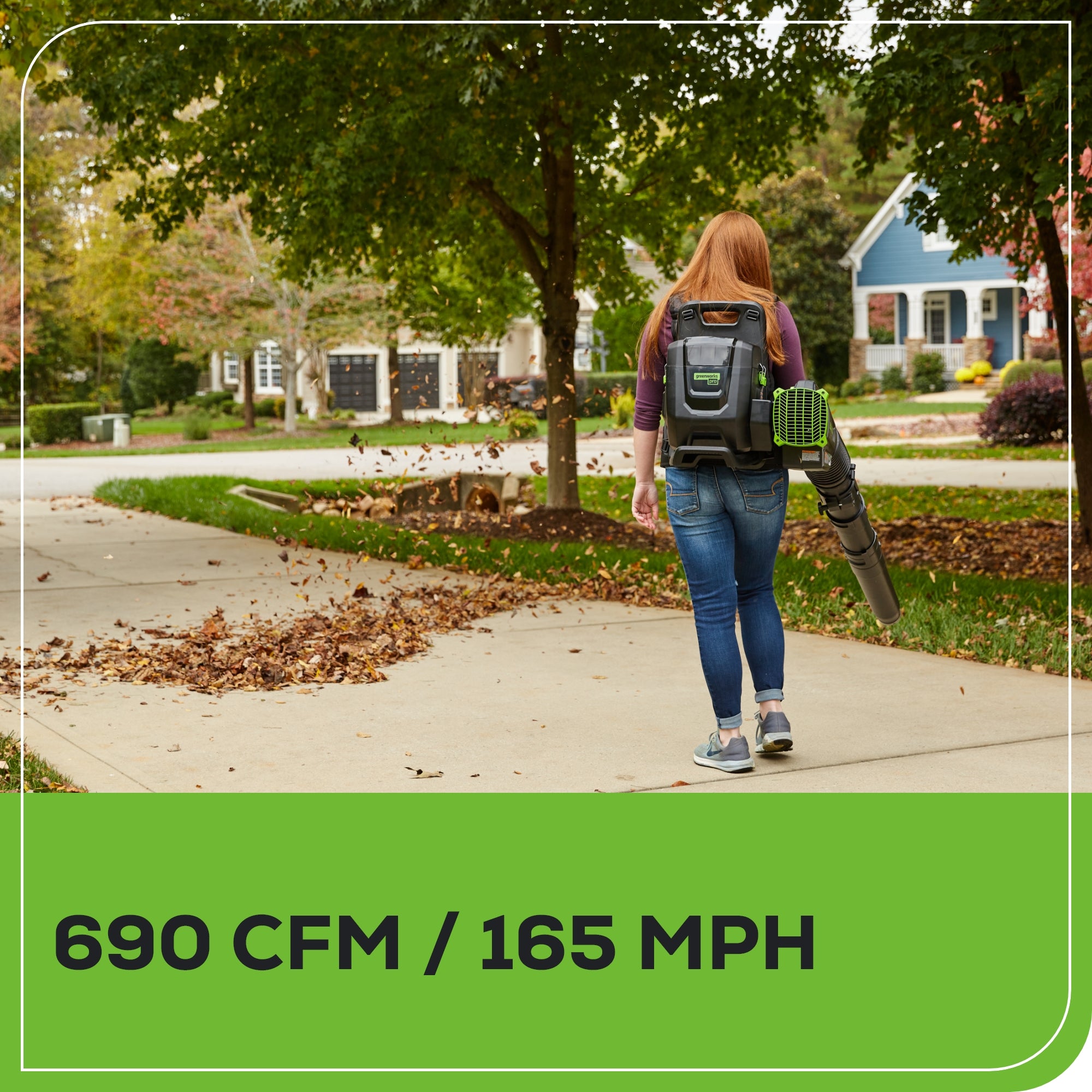 80V 690 CFM Cordless Battery Dual-Port Backpack Blower: (2) 4.0 Ah Batteries and Dual-Port Rapid Charger