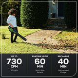 OPEN BOX 80V 21" Cordless Battery Brushless Self-Propelled Mower 3pc Combo Kit: 4.0 Ah Battery and 4A Charger