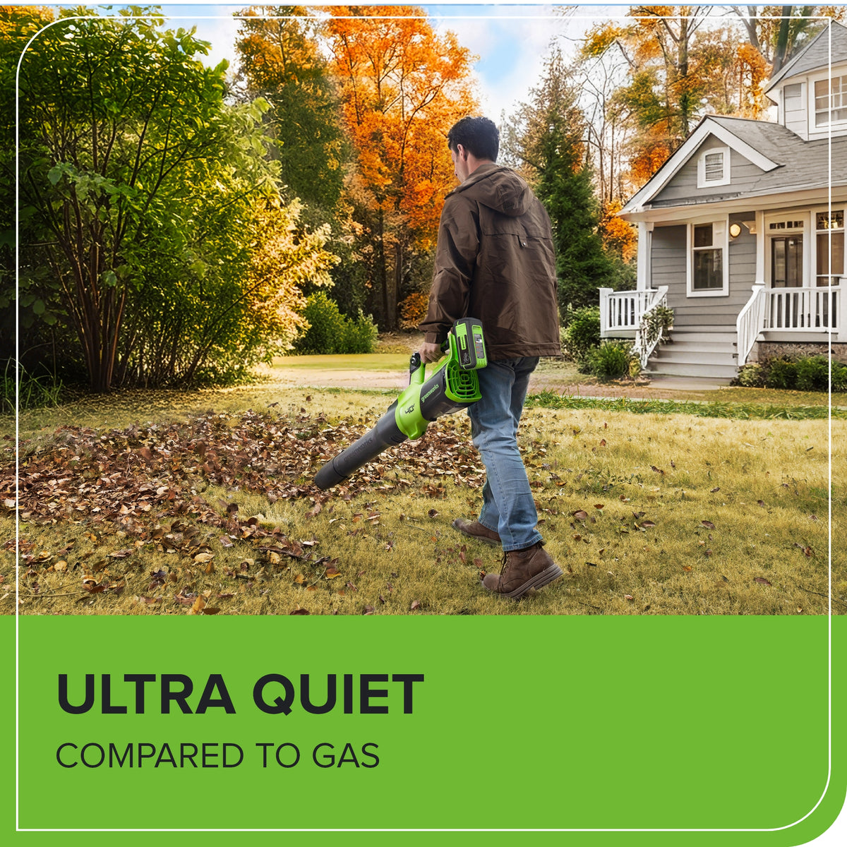 40V 730 CFM Cordless Battery Leaf Blower: 5.0 Ah Battery and 5A Charger