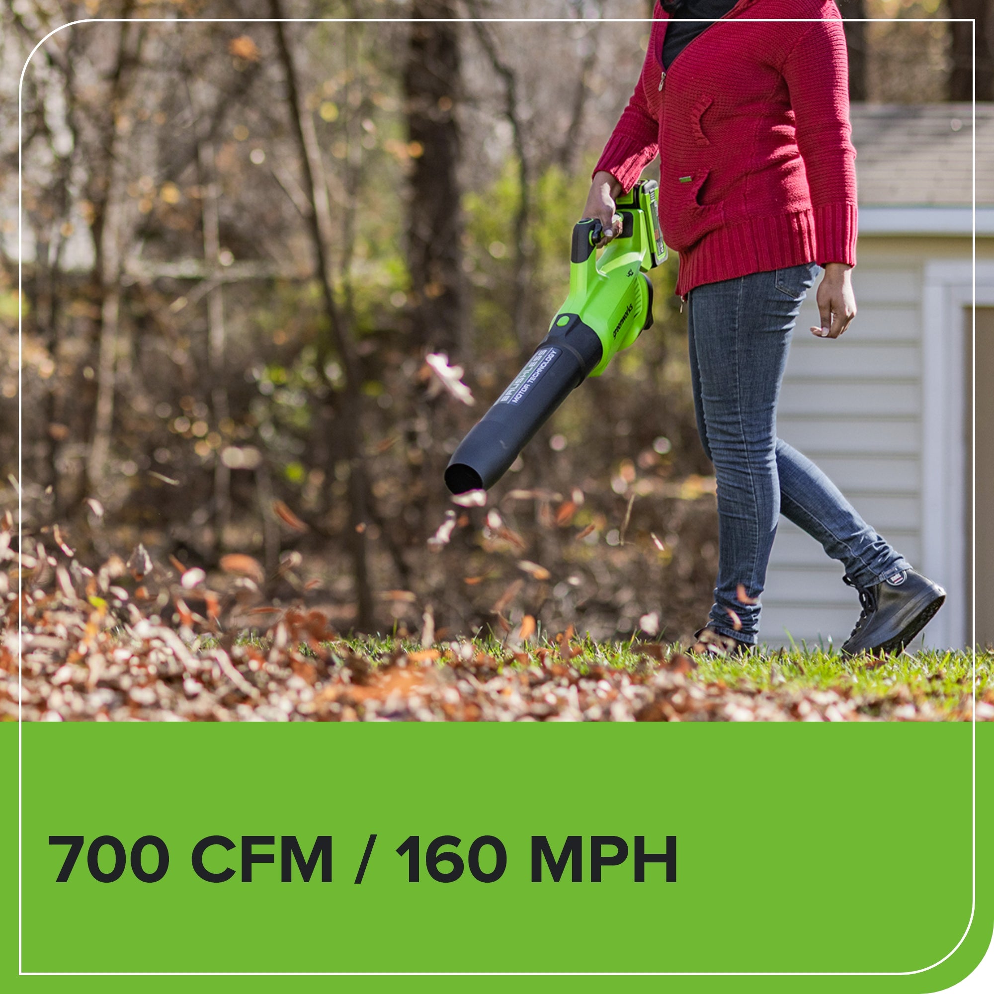 40V Gen 2.5 700 CFM Cordless Battery Brushless Leaf Blower, 8.0 Ah Battery and Charger