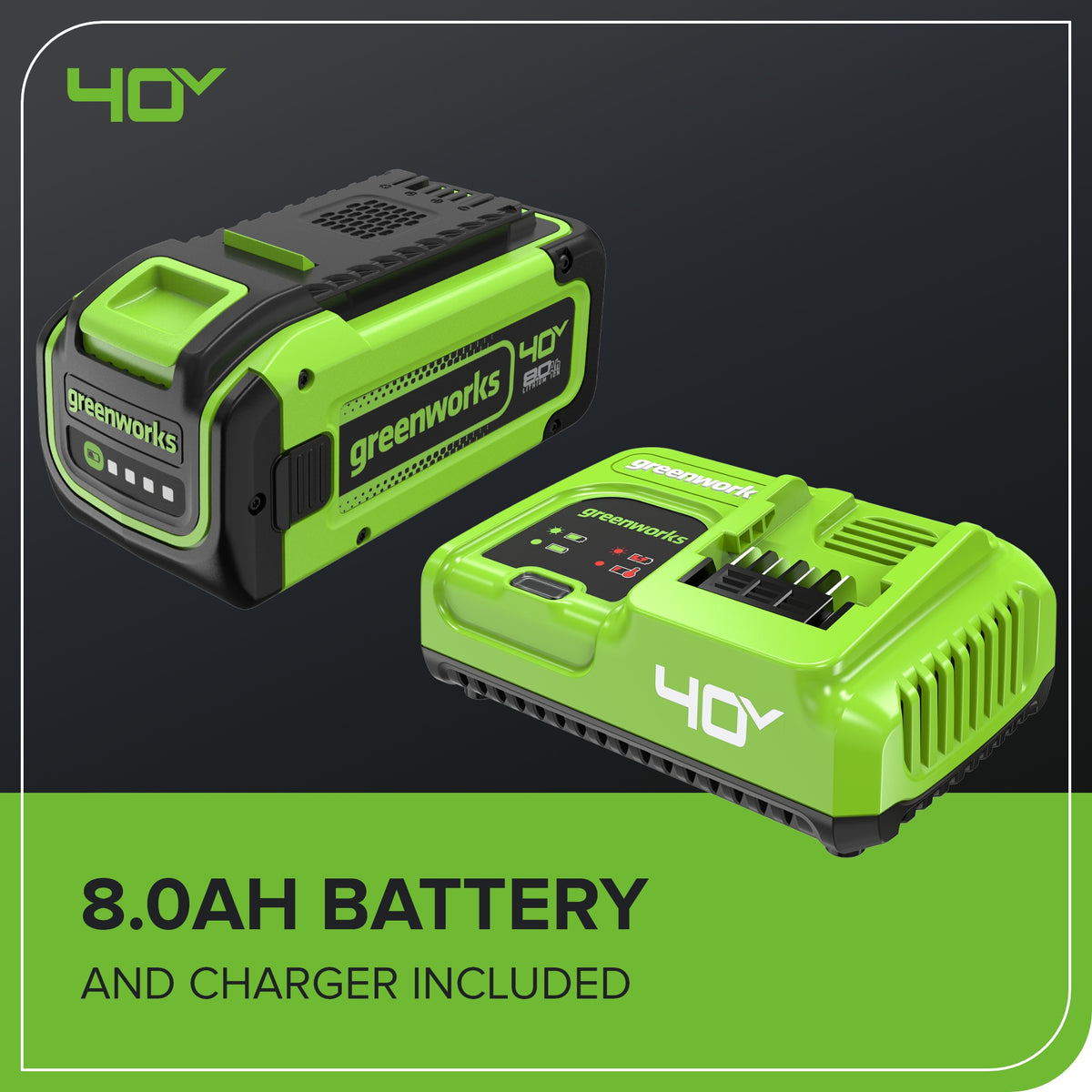 40V Gen 2.5 700 CFM Cordless Battery Brushless Leaf Blower, 8.0 Ah Battery and Charger