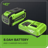 40V Gen 2.5 700 CFM Cordless Battery Brushless Leaf Blower, 8.0 Ah Battery and Charger