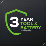 40V 505 CFM Cordless Battery Leaf Blower/Vacuum: 5.0 Ah Battery and Charger