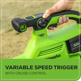 40V 505 CFM Cordless Battery Leaf Blower/Vacuum: 5.0 Ah Battery and Charger